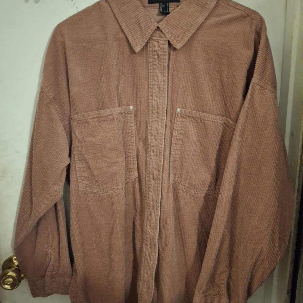 Forever 21 Brown Button Down Shirt